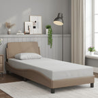 Bed Frame "Dover" Cappuccino 90x200 cm Faux Leather