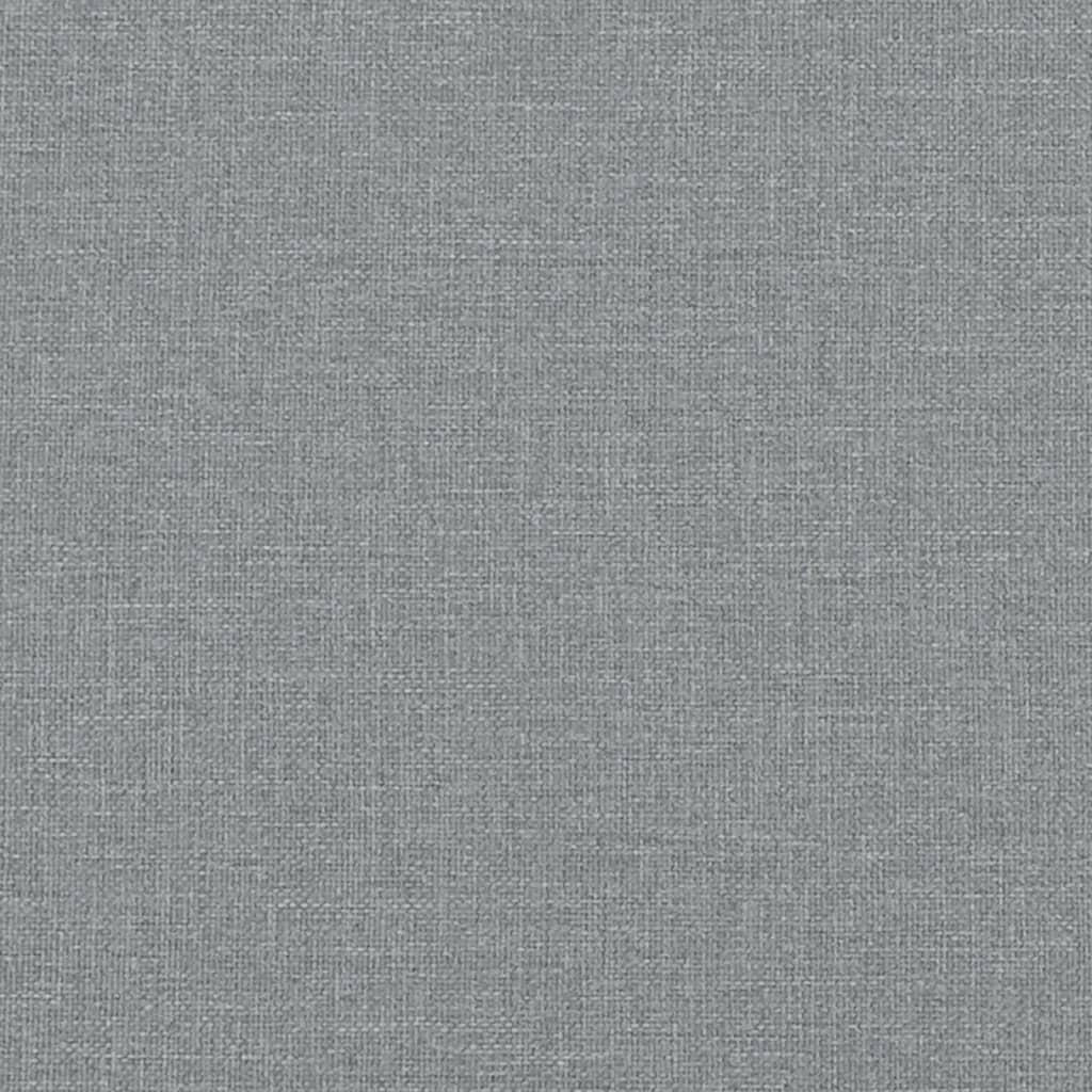 Bed Frame "Dover" Light Grey 100x200 cm Fabric