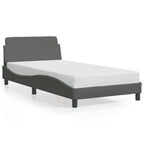 Bed Frame "Dover" Dark Grey 100x200 cm Fabric