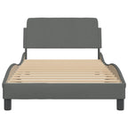 Bed Frame "Dover" Dark Grey 100x200 cm Fabric