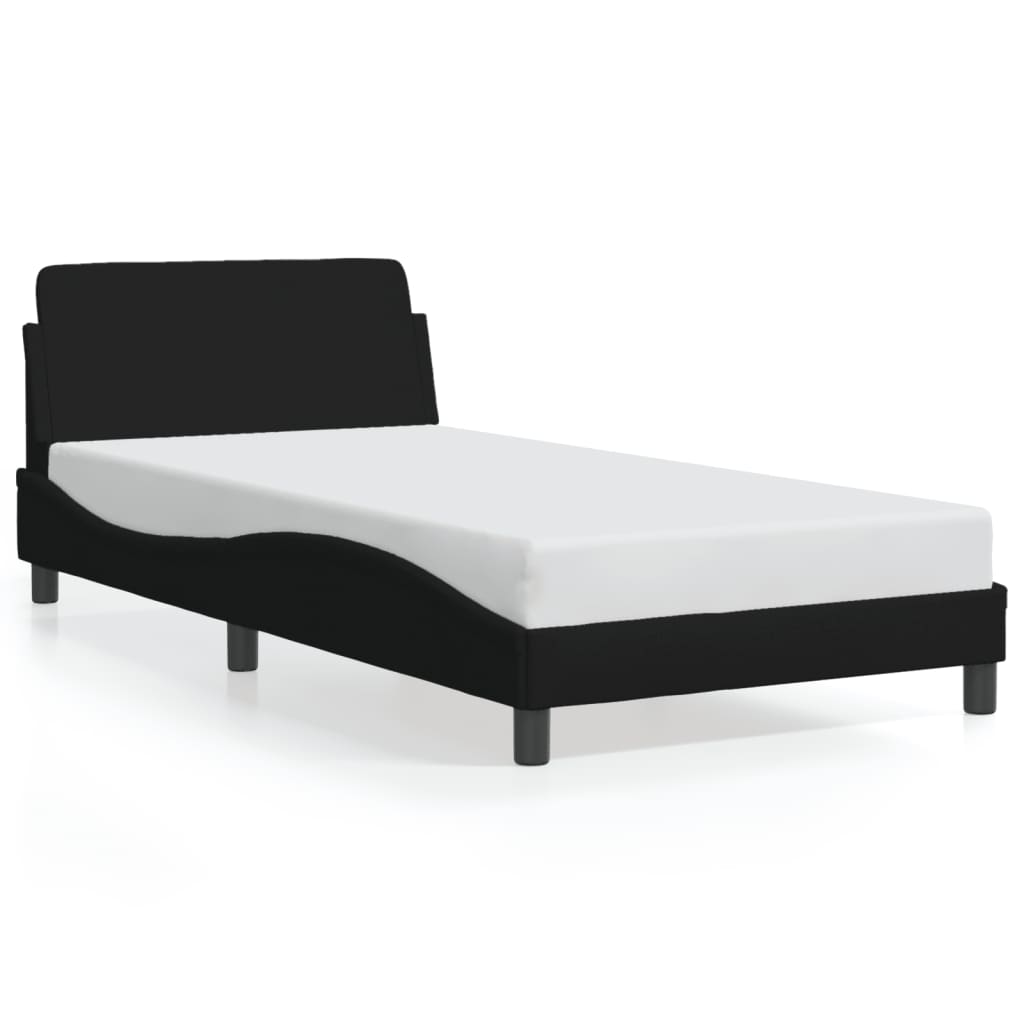 Bed Frame "Dover" Black 100x200 cm Fabric