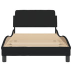 Bed Frame "Dover" Black 100x200 cm Fabric