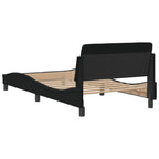 Bed Frame "Dover" Black 100x200 cm Fabric
