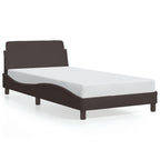 Bed Frame "Dover" Dark Brown 100x200 cm Fabric