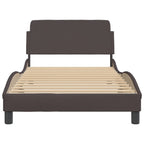 Bed Frame "Dover" Dark Brown 100x200 cm Fabric