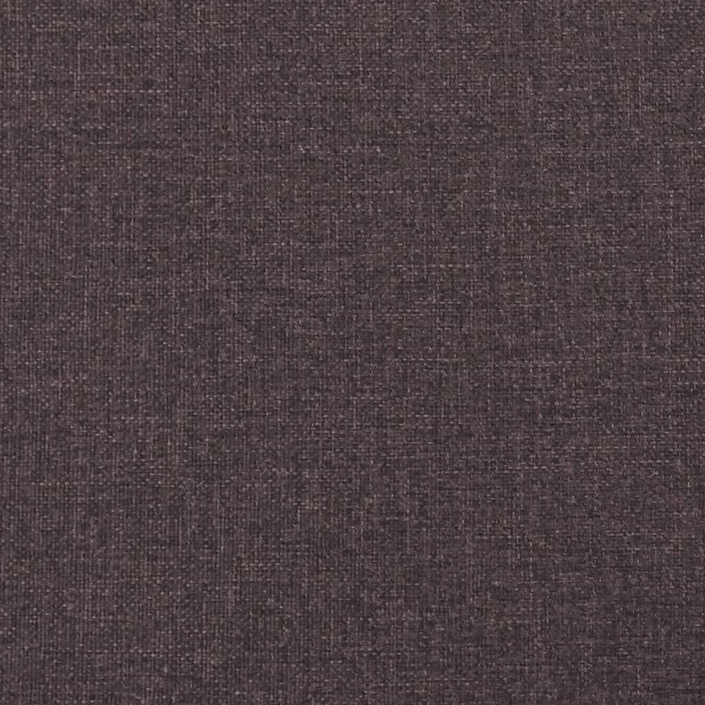 Bed Frame "Dover" Dark Brown 100x200 cm Fabric