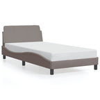 Bed Frame "Dover" Taupe 100x200 cm Fabric