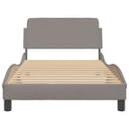 Bed Frame "Dover" Taupe 100x200 cm Fabric