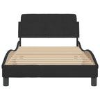 Bed Frame "Dover" Black 100x200 cm Velvet