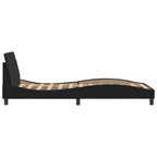 Bed Frame "Dover" Black 100x200 cm Velvet