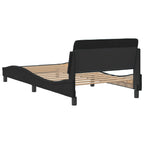 Bed Frame "Dover" Black 100x200 cm Velvet
