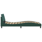 Bed Frame "Dover" Dark Green 100x200 cm Velvet