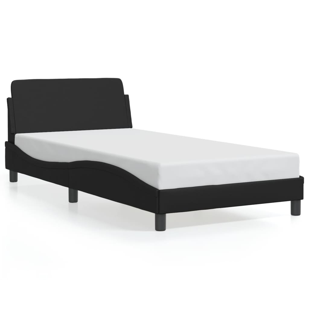 Bed Frame "Dover" Black 100x200 cm Faux Leather