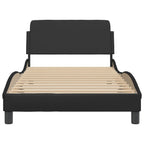 Bed Frame "Dover" Black 100x200 cm Faux Leather