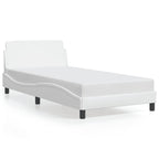 Bed Frame "Dover" White 100x200 cm Faux Leather