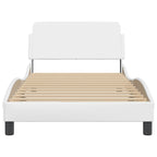 Bed Frame "Dover" White 100x200 cm Faux Leather