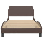 Bed Frame "Dover" Brown 100x200 cm Faux Leather