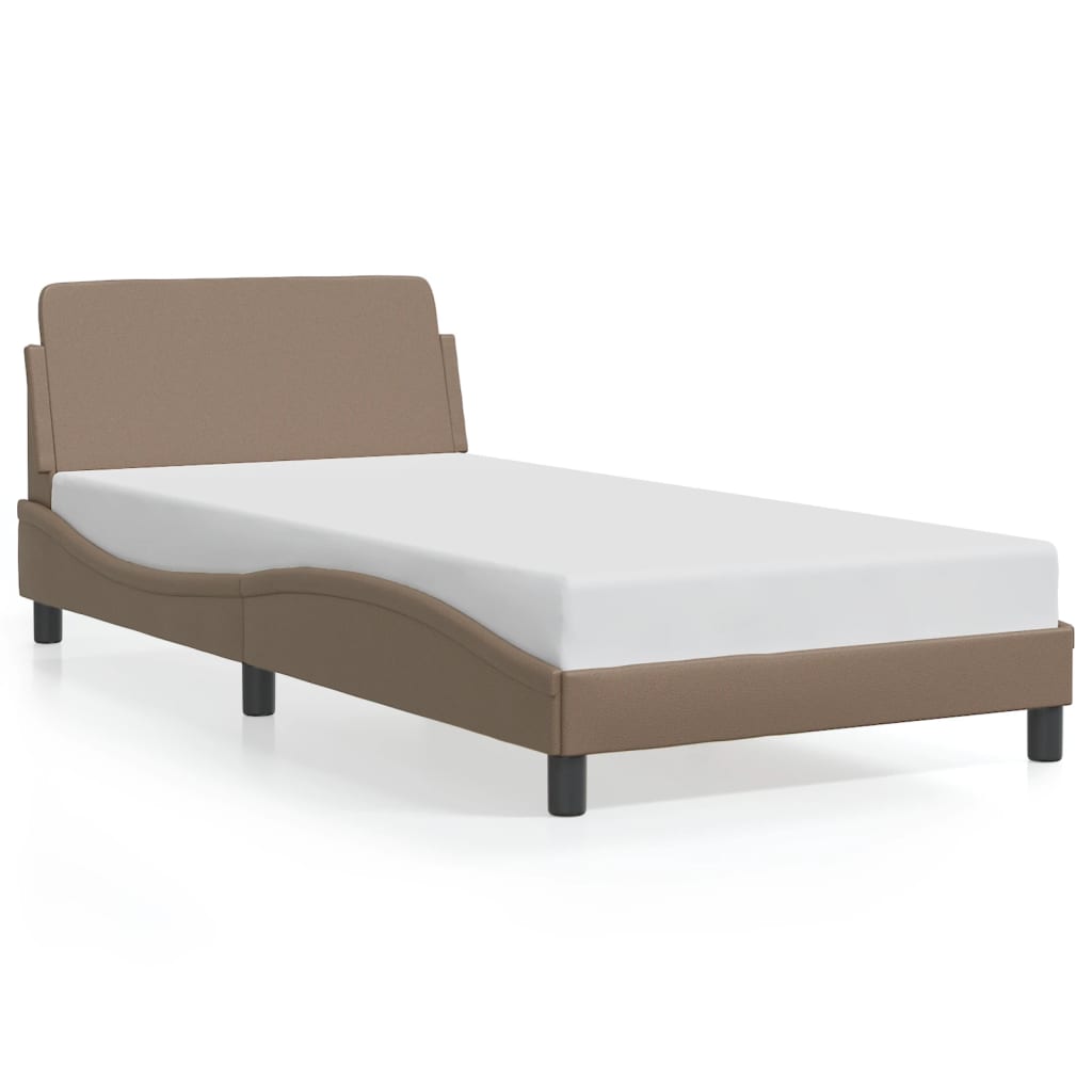 Bed Frame "Dover" Cappuccino 100x200 cm Faux Leather