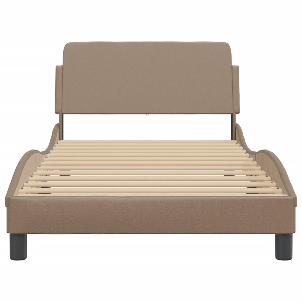 Bed Frame "Dover" Cappuccino 100x200 cm Faux Leather
