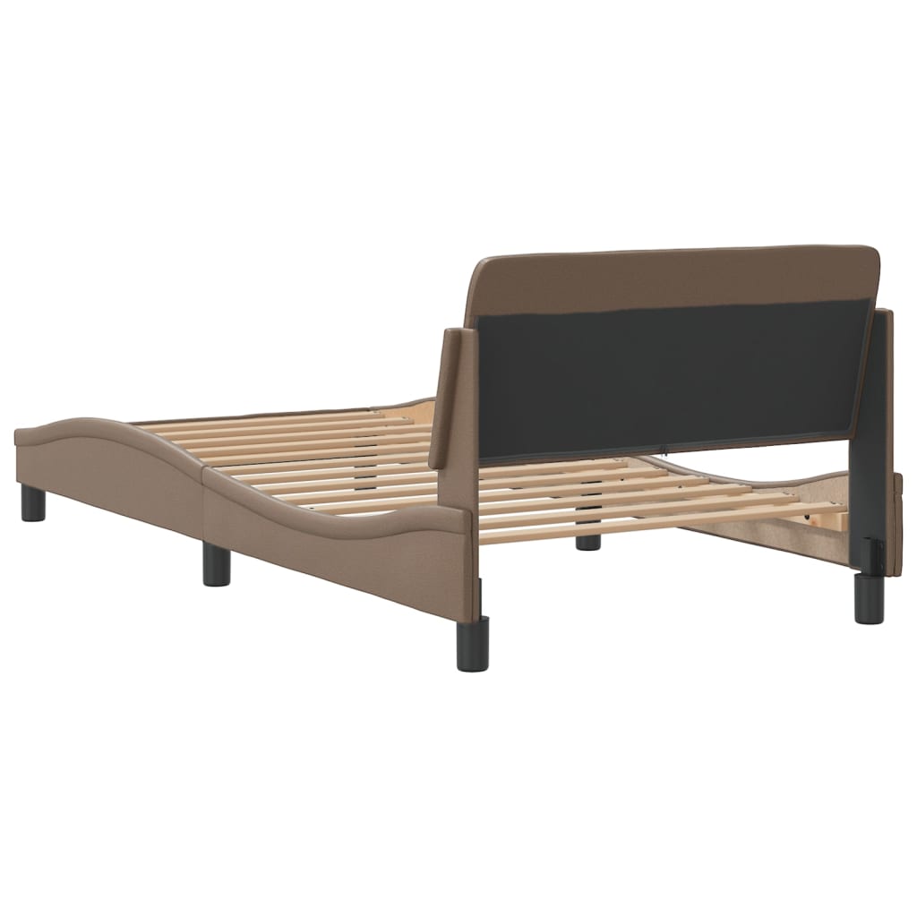 Bed Frame "Dover" Cappuccino 100x200 cm Faux Leather