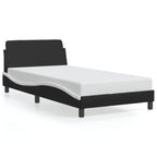 Bed Frame "Dover" Black&White 100x200 cm Faux Leather