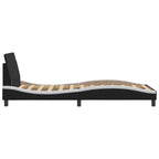 Bed Frame "Dover" Black&White 100x200 cm Faux Leather