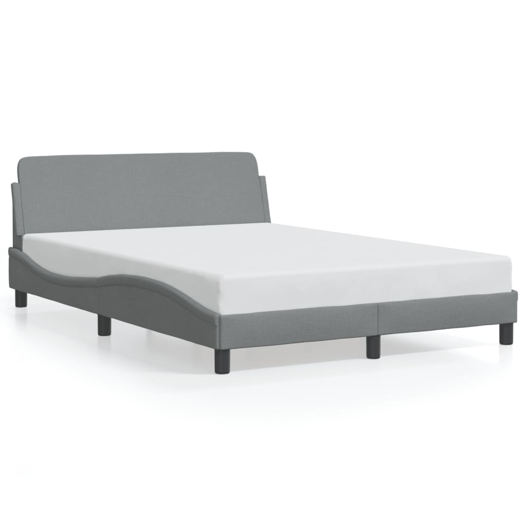 Bed Frame "Dover" Light Grey 120x200 cm Fabric