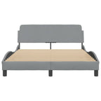 Bed Frame "Dover" Light Grey 120x200 cm Fabric