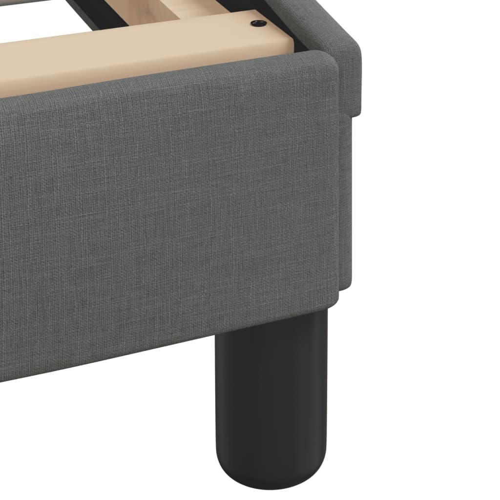 Bed Frame "Dover" Dark Grey 120x200 cm Fabric