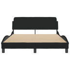 Bed Frame "Dover" Black 120x200 cm Fabric