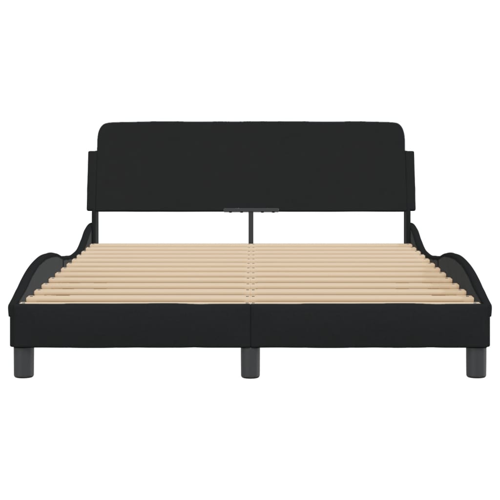 Bed Frame "Dover" Black 120x200 cm Fabric
