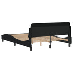 Bed Frame "Dover" Black 120x200 cm Fabric