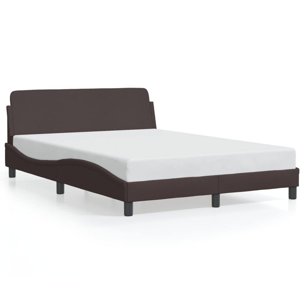 Bed Frame "Dover" Dark Brown 120x200 cm Fabric