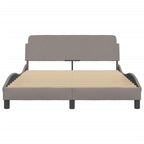Bed Frame "Dover" Taupe 120x200 cm Fabric