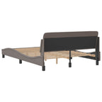 Bed Frame "Dover" Taupe 120x200 cm Fabric