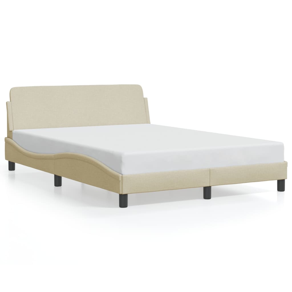 Bed Frame "Dover" Cream 120x200 cm Fabric