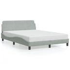 Bed Frame "Dover" Light Grey 120x200 cm Velvet