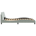 Bed Frame "Dover" Light Grey 120x200 cm Velvet