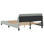 Bed Frame "Dover" Light Grey 120x200 cm Velvet