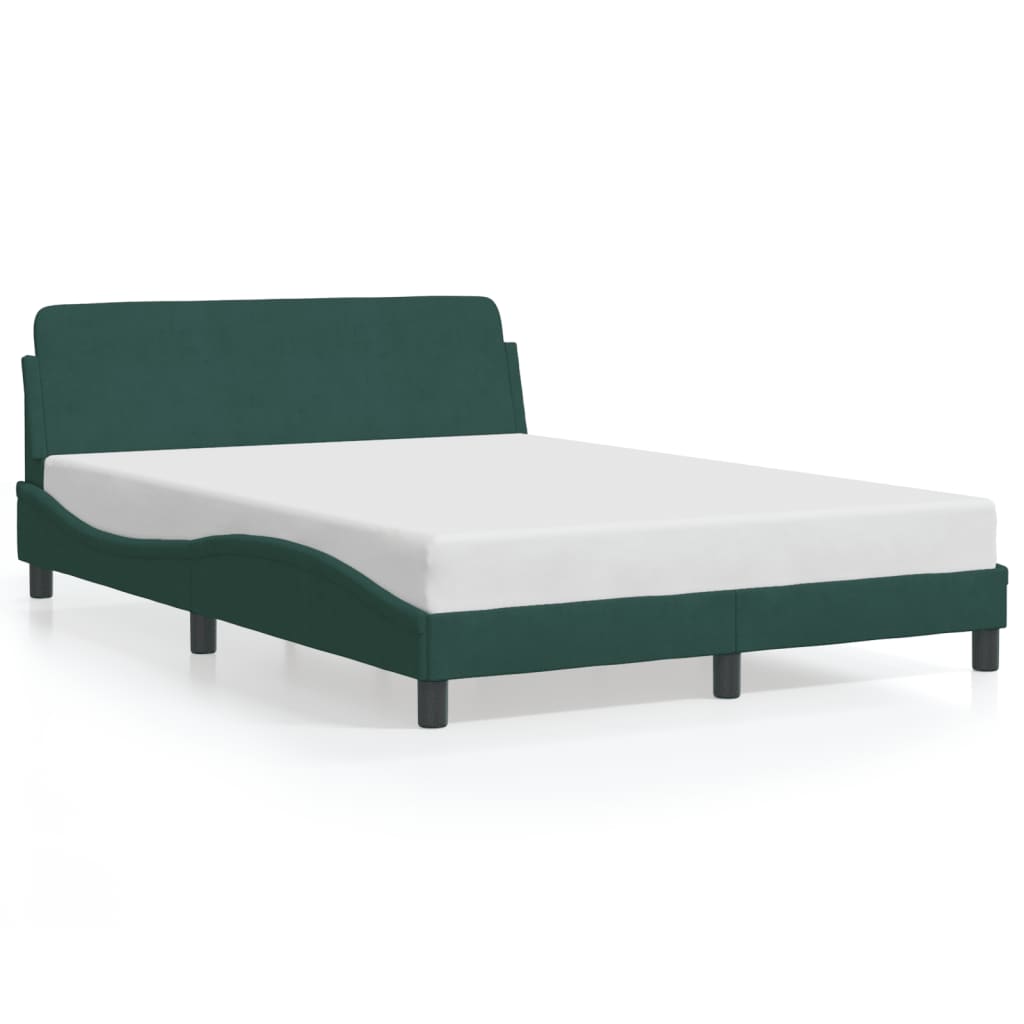 Bed Frame "Dover" Dark Green 120x200 cm Velvet
