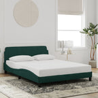 Bed Frame "Dover" Dark Green 120x200 cm Velvet