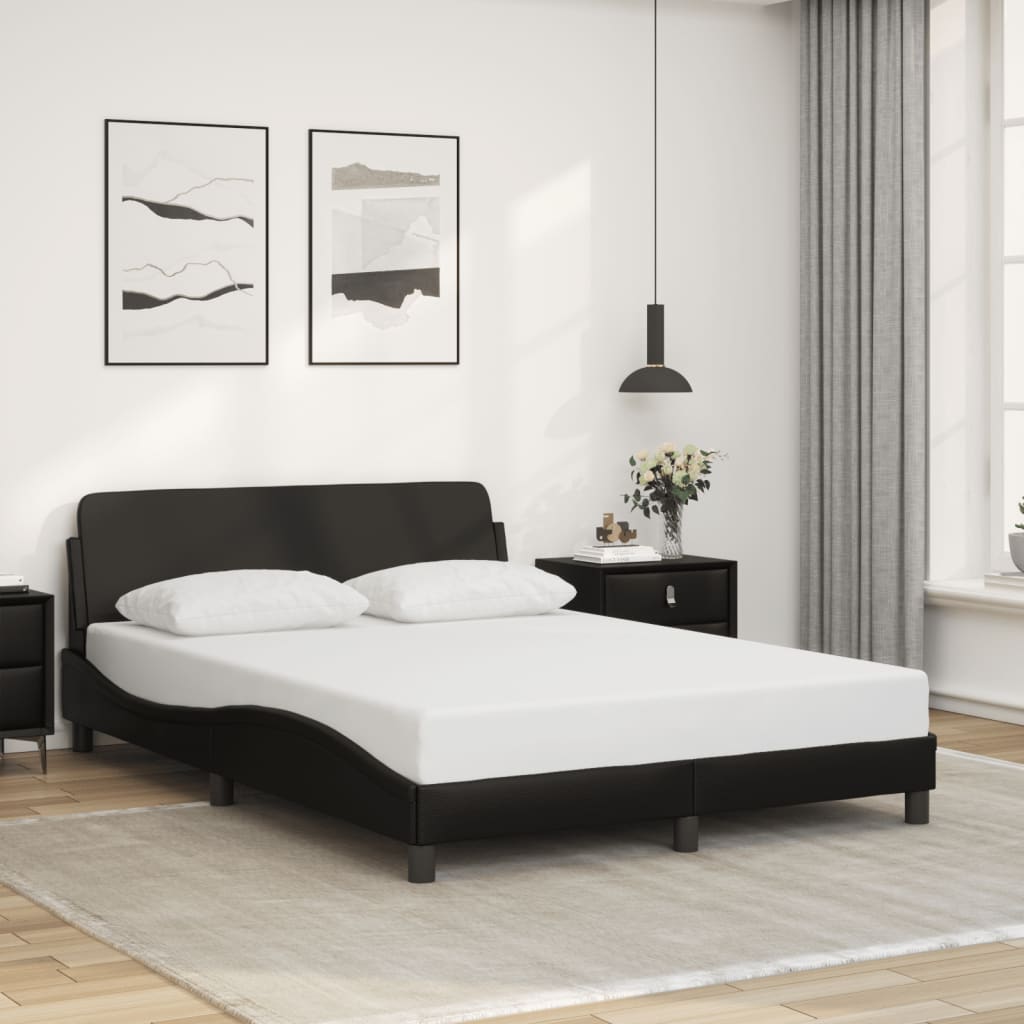 Bed Frame "Dover" Black 120x200 cm Faux Leather