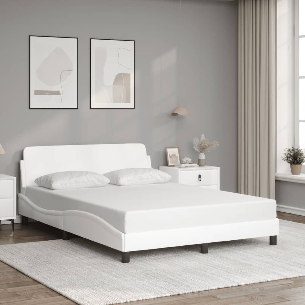 Bed Frame "Dover" White 120x200 cm Faux Leather