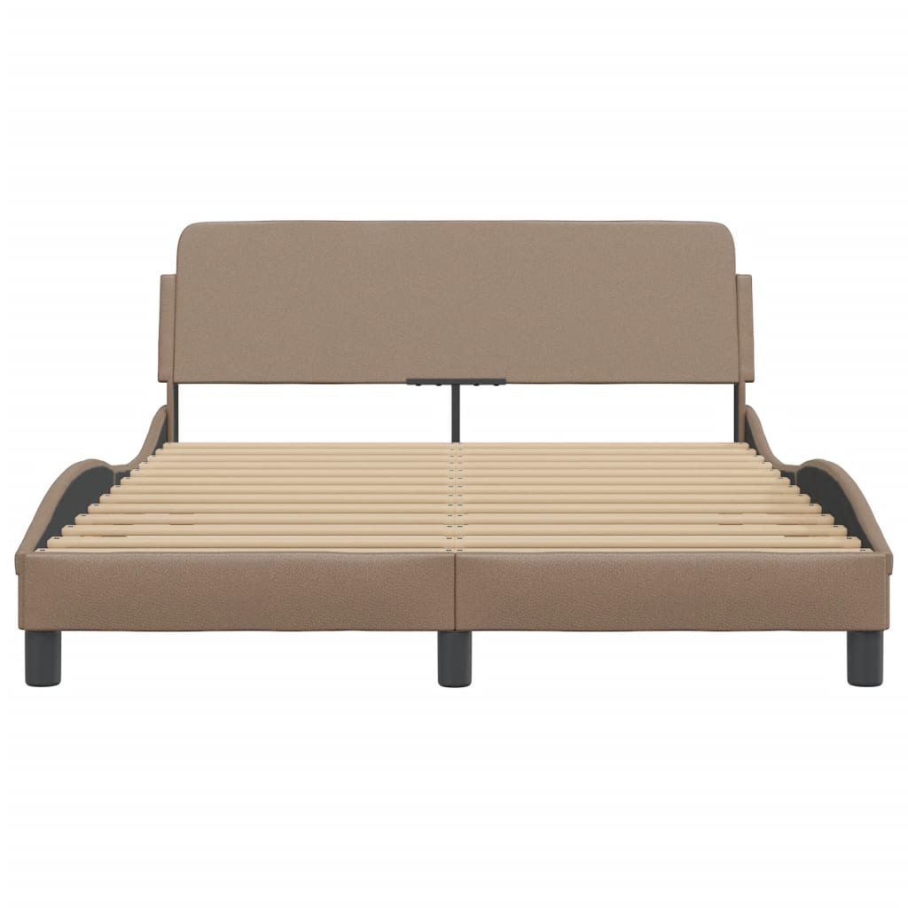 Bed Frame "Dover" Cappuccino 120x200 cm Faux Leather