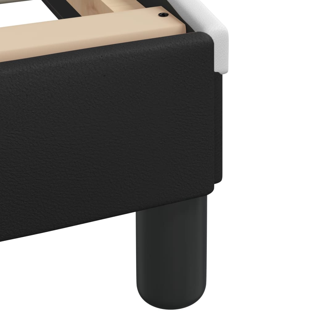 Bed Frame "Dover" Black&White 120x200 cm Faux Leather