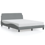 Bed Frame "Dover" Light Grey 140x190 cm Fabric