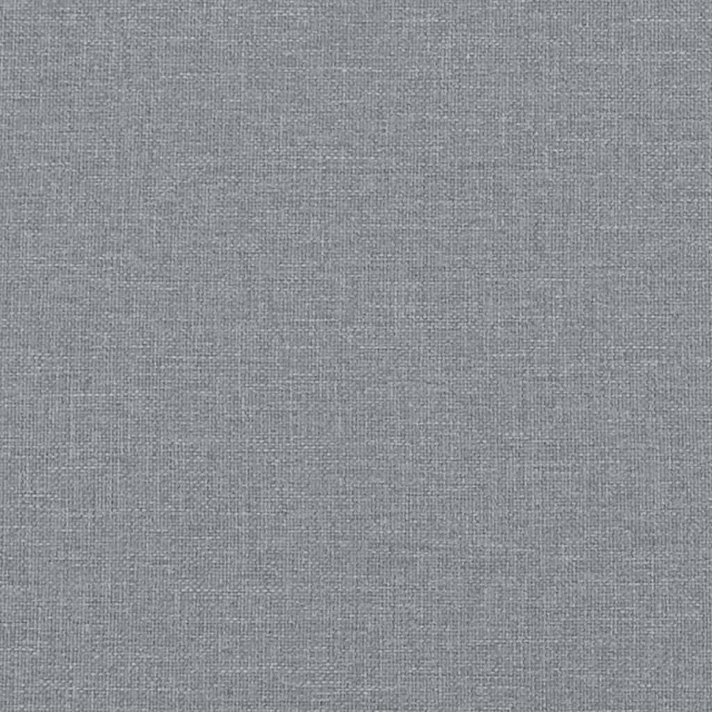 Bed Frame "Dover" Light Grey 140x190 cm Fabric