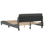 Bed Frame "Dover" Dark Grey 140x190 cm Fabric