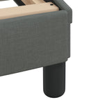 Bed Frame "Dover" Dark Grey 140x190 cm Fabric