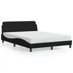 Bed Frame "Dover" Black 140x190 cm Fabric
